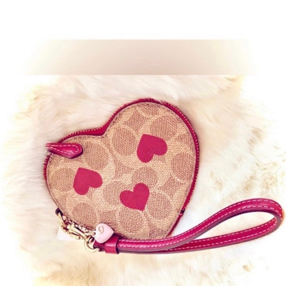 Coach Heart Wristlet